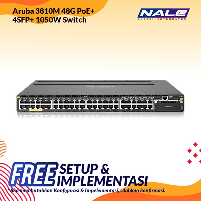Aruba 3810M 48GPoE+4SFP+1050W Swch (JL429A) Aruba 3810M 48G PoE+ 4SFP+ 1050W Switch (JL429A) - Gambar 1