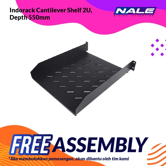 CS04 INDORACK Cantilever Shelf 2U, Depth 550mm (CS04) - Gambar 1
