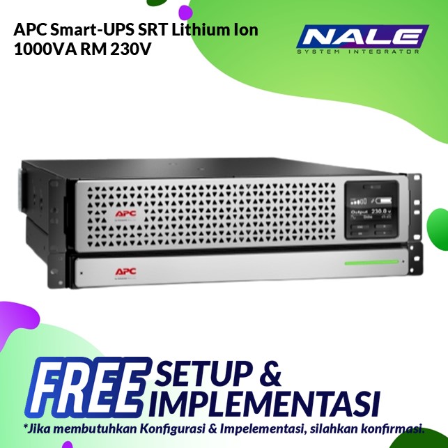 SRTL1000RMXLI APC Smart UPS SRT Lithium Ion 1000VA RM 230V (SRTL1000RMXLI) - Gambar 1