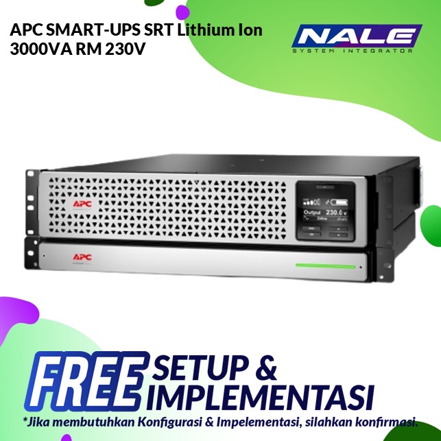 SRTL3000RMXLI APC SMART UPS SRT Lead-acid 3000VA RM 230V (SRTL3000RMXLI) - Gambar 1