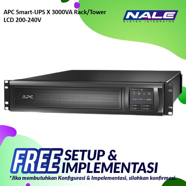 Slide1 APC Smart-UPS X 3000VA Rack/Tower LCD 200-240V (SMX3000RMHV2U) - Gambar 1