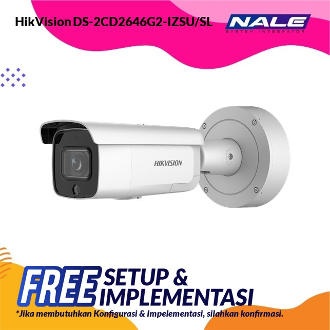 HikVision 4 MP AcuSense Strobe Light and Audible Warning Motorized Varifocal Bullet Network Camera (DS-2CD2646G2-IZSU/SL)