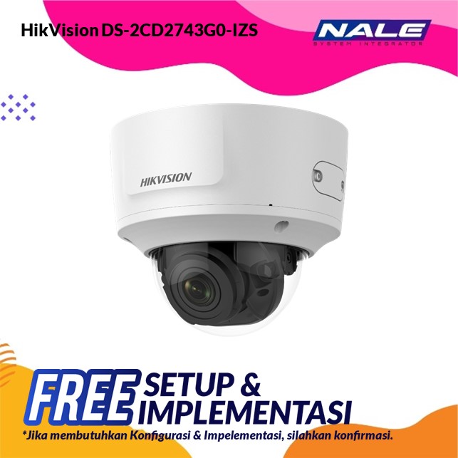 DS-2CD2743G0-IZS HikVision 4 MP WDR Motorized Varifocal Dome Network Camera (DS-2CD2743G0-IZS) - Gambar 1