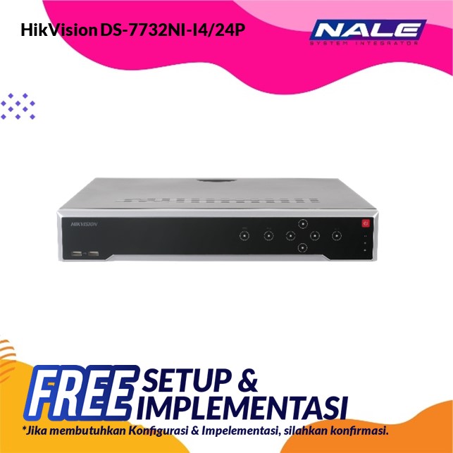 DS-7732NI-I4-24P HikVision 32-ch 1.5U 24 PoE 4K NVR (DS-7732NI-I4/24P) - Gambar 1