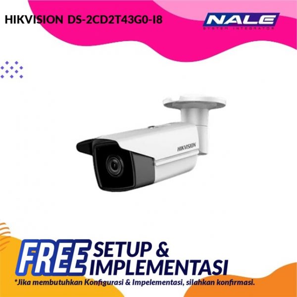 Hikvision 4 MP Outdoor WDR Fixed Bullet Network Camera (DS-2CD2T43G0-I8)