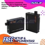 NETVIEL® MEDIA CONVERTER Multimode 2Km to Singlemode 20Km 100Mbps ( SC Type of fiber optic port duplex )