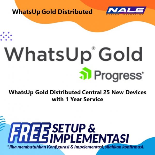 WhatsUp Gold Distributed Central 25 New Devices with 1 Year Service