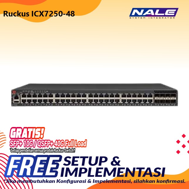 Slide1 Ruckus Paket Complete Compact Switch 48-Port (ICX7250-48) - Gambar 1