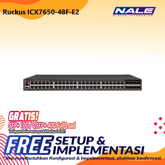 Slide1 Ruckus Paket Complate Compact Switch 48-Port (ICX7650-48F-E2) - Gambar 1