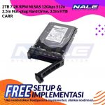 Dell 2TB 7.2K RPM NLSAS 12Gbps 512n 2.5in Hot-plug Hard Drive, 3.5in HYB CARR
