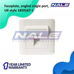 Commscope Faceplate Angled Single Port UK style (1859167-1) - Gambar 2