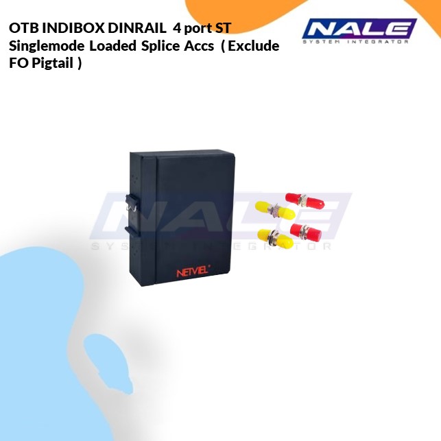 NVL-OTB-INB-124-SM-ST-S Netviel OTB INDIBOX DINRAIL 4 port ST Singlemode Loaded Splice Accs ( Exclude FO Pigtail )(NVL-OTB-INB-12/4-SM-ST-S) - Gambar 1