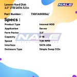 Lenovo Hard Disk 3.5" 2TB SATA 512n HDD (7XB7A00056) - Gambar 2