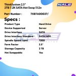 ThinkSystem 2.5  2TB 7.2K SATA 6Gb Hot Swap 512e HDD (7XB7A00037) - Gambar 2