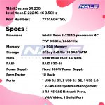 Lenovo ThinkSystem SR250 Intel Xeon E-2224G 4C 3.5Ghz (7Y51A04TSG) - Gambar 3