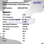 ThinkSystem SR550 Intel Xeon Silver 4110 8C 85W 2.1GHz Option Kit (4XG7A07195) - Gambar 3