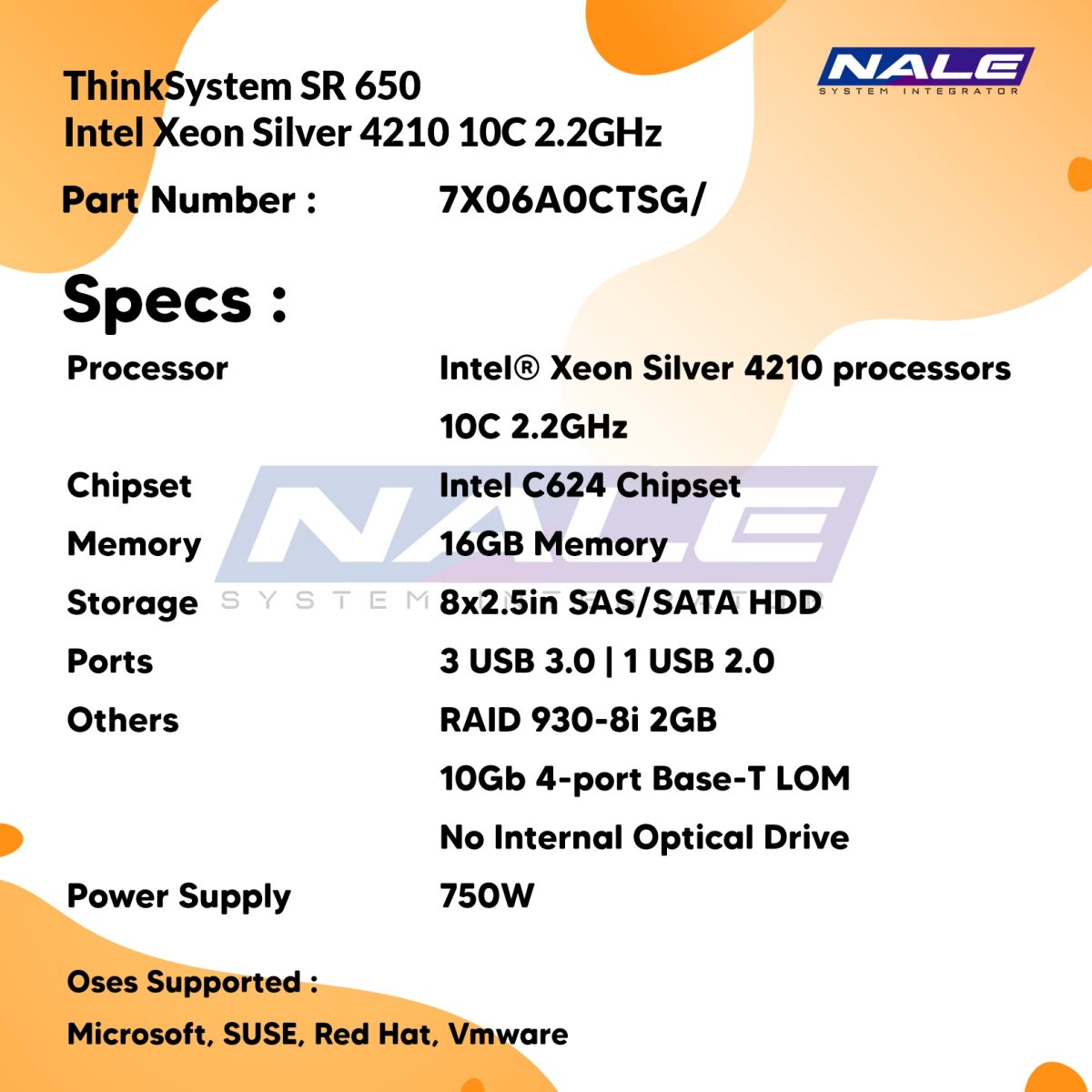 Lenovo ThinkSystem SR650 Intel Xeon Silver 4210 10C 2.2Ghz (7X06A0CTSG) - Gambar 3