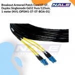 Breakout Armored Patch Cord ST-ST, Duplex Singlemode G652 9um/125um, 1 meter (NVL-DPSM1-ST-ST-BOA-01)