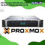 HCI Proxmox CPU 48 core, vCPU 96, RAM 384GB, SSD SAS 5,6 TB