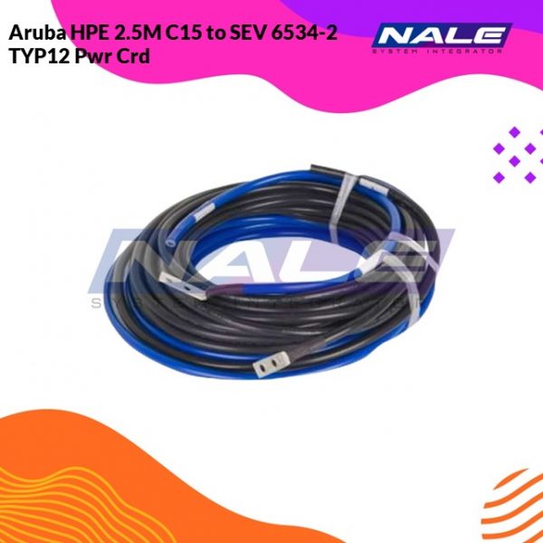 Aruba HPE 2.5M C15 to SEV 6534-2 TYP12 Pwr Crd