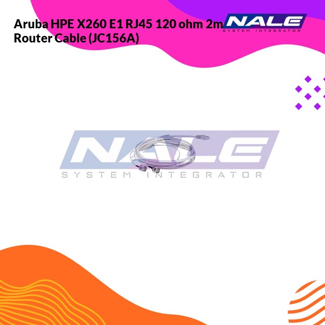 Slide1 Aruba HPE X260 E1 RJ45 120 ohm 2m Router Cable (JC156A) - Gambar 1