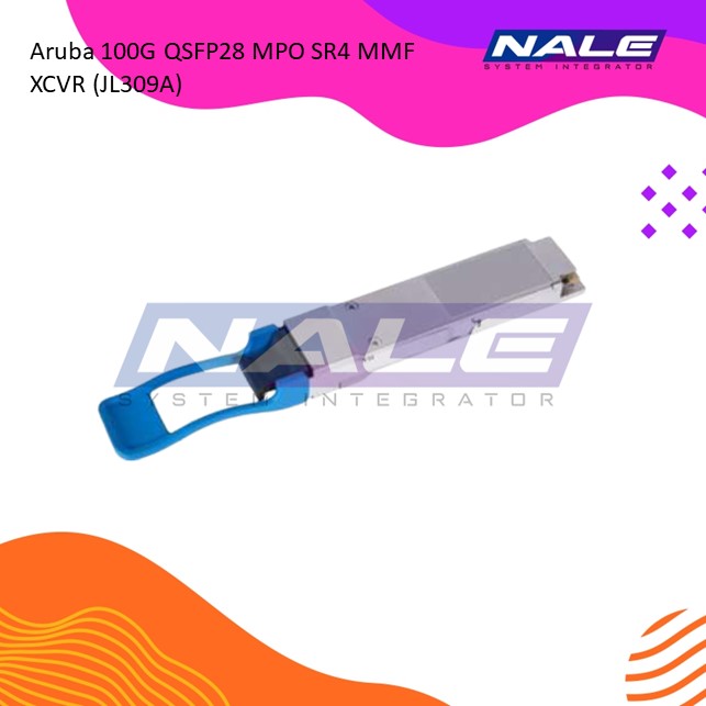 Slide1 Aruba 100G QSFP28 MPO SR4 MMF XCVR (JL309A) - Gambar 1