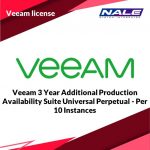 VEEAM 3 YEAR ADDITIONAL PRODUCTION AVAILABILITY SUITE UNIVERSAL PERPETUAL - PER 10 INSTANCES