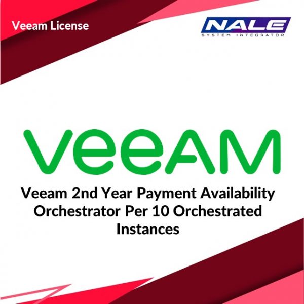 Veeam 2nd Year Payment Availability Orchestrator Per 10 Orchestrated Instances
