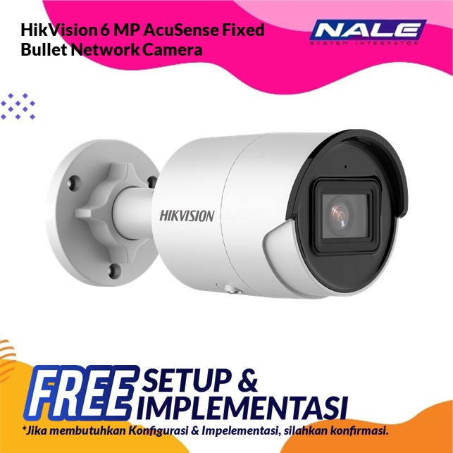 HikVision 6 MP AcuSense Fixed Bullet Network Camera Built-in microphone (DS-2CD2063G2-IU)