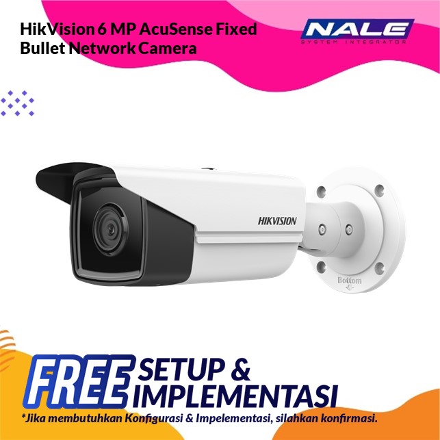 HikVision 6 MP AcuSense Fixed Bullet Network Camera IR Range 60m (DS-2CD2T63G2-2I)