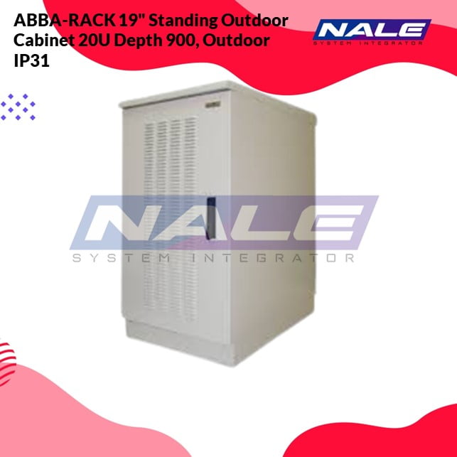 ABBA-RACK 19\" Standing Outdoor Cabinet 20U Depth 900, Outdoor IP31 - Gambar 1
