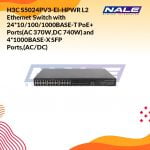 H3C S5024PV3-EI-HPWR L2 Ethernet Switch with 24*10/100/1000BASE-T PoE+ Ports(AC 370W,DC 740W) and 4*1000BASE-X SFP Ports,(AC/DC)