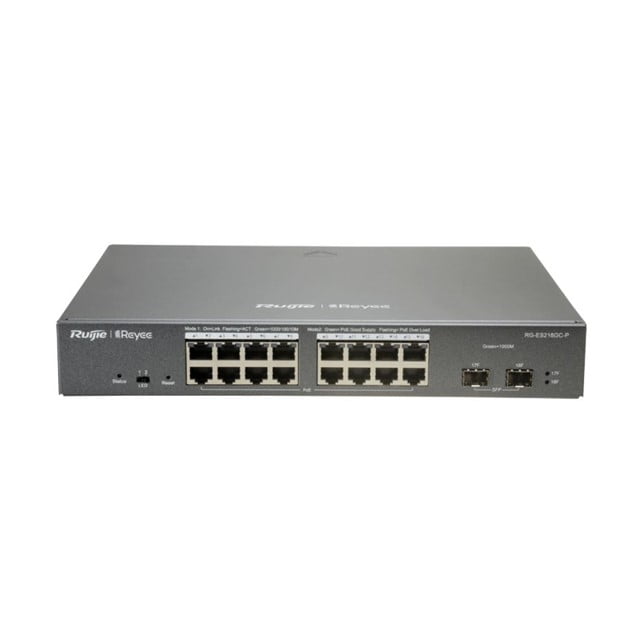 10 Reyee RG-ES218GC-P Cloud Managed Layer 2 PoE Switches for IP Surveillance - Gambar 1