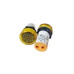 ECLAT PILOT LAMP LED AMP VOLT METER 22MM 0-100A 20-500V ROUND LED YELLOW INDICATOR