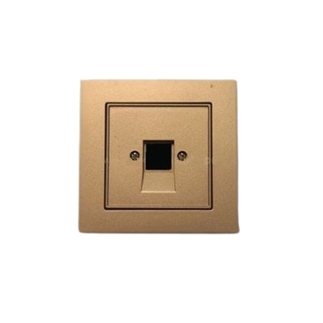 486 STOP KONTAK TELP BROCO PLANO E171 GOLD - Gambar 1
