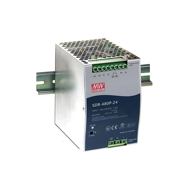 BB-SDR-480P-24 Advantech PS, W/PARALLEL FUNCTION, DIN, METAL, 480W, 24V (BB-SDR-480P-24) - Gambar 1