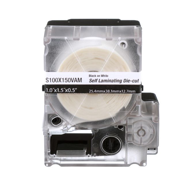 Panduit S100X150VAM White print-on area, vinyl self-laminating label cassettes