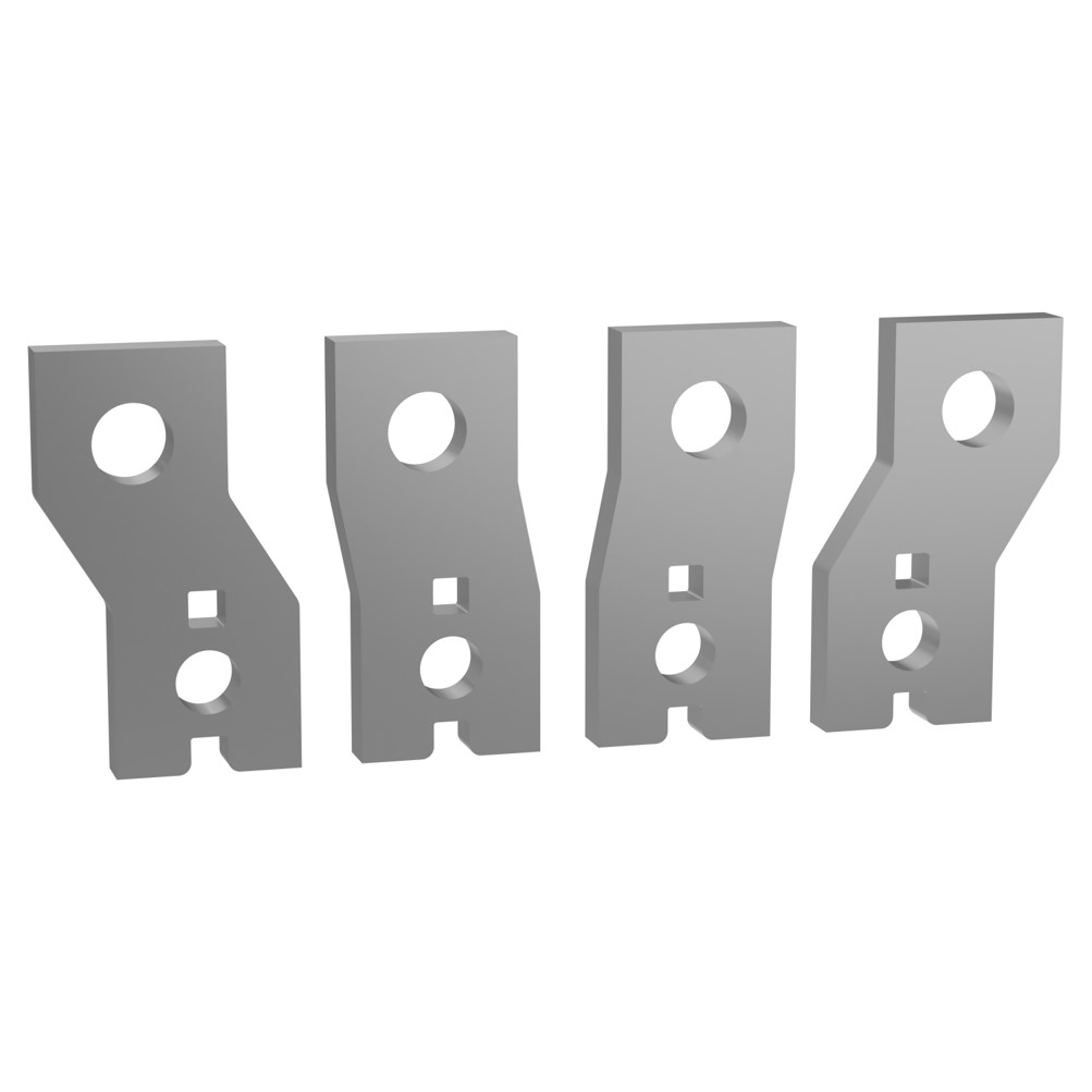 q Schneider spreader set - 52.5 mm pitch - flat connection - 4 poles (LV432491) - Gambar 1