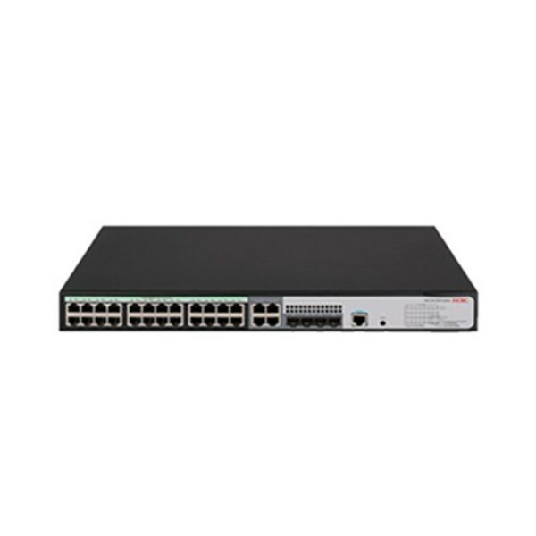 H3C S5120V3-28P-HPWR-LI L2 Ethernet Switch with 24*10/100/1000BASE-T PoE+ Ports (AC 370W), 4*100/1000BASE-X SFP Ports, and 4*GE Combo Ports,(AC)