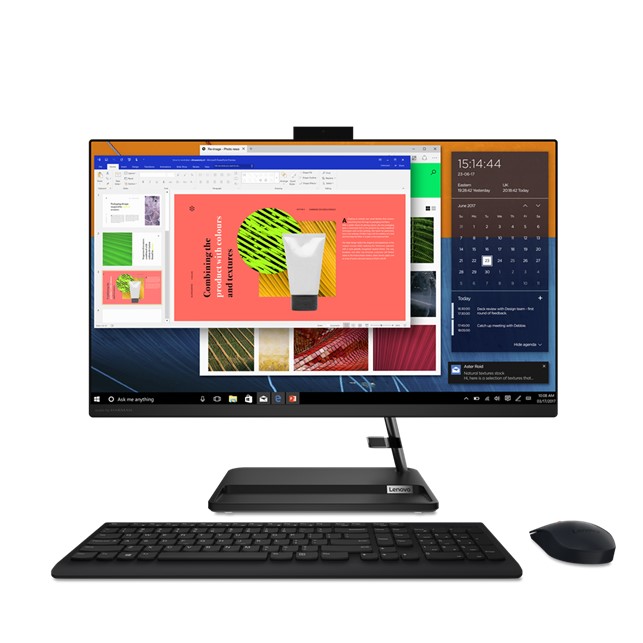 F0FW00N6ID Lenovo IdeaCentre AIO 3 27ITL6 - i7-1165G7 / 2x8GB / 1TB + 512GB SSD / Intel Iris / Black - Gambar 1