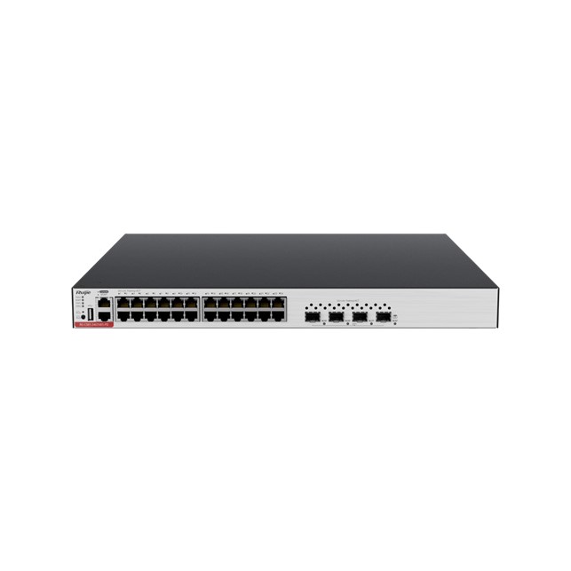 Ruijie 24-Port GE Electrical Layer 3 Managed Access Switch with PoE+, 4 × 10G Uplink Ports (RG-CS83-24GT4XS-PD)