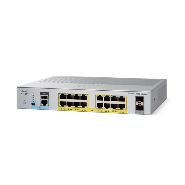 Cisco Switch Catalyst 16x 10/100/1000 Ethernet PoE+ ports and 240W PoE budget, 2x 1G SFP uplinks