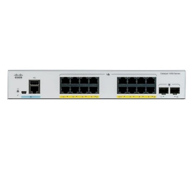 Cisco Switch Catalyst 16x 10/100/1000 Ethernet ports, 2x 1G SFP uplinks with external PS