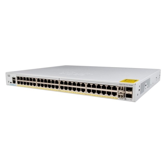 Cisco Switch Catalyst 48x 10/100/1000 Ethernet PoE+ and 370W PoE budget ports, 4x 1G SFP uplinks