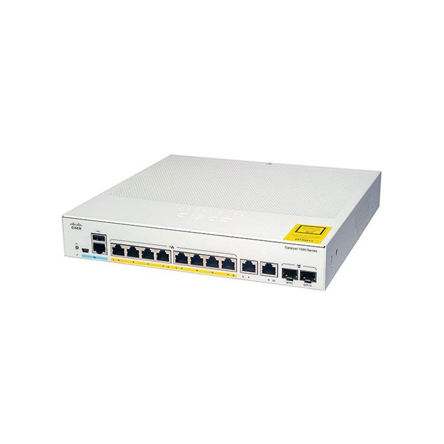 Cisco Switch Catalyst 8x 10/100/1000 Ethernet PoE+ ports and 67W PoE budget, 2x 1G SFP and RJ-45 combo uplinks