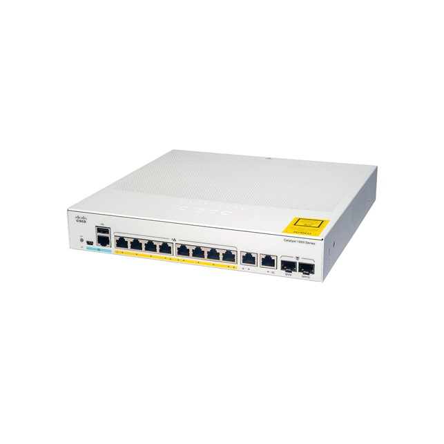 Cisco Switch Catalyst8x 10/100/1000 Ethernet ports, 2x 1G SFP and RJ-45 combo uplinks, with external PS