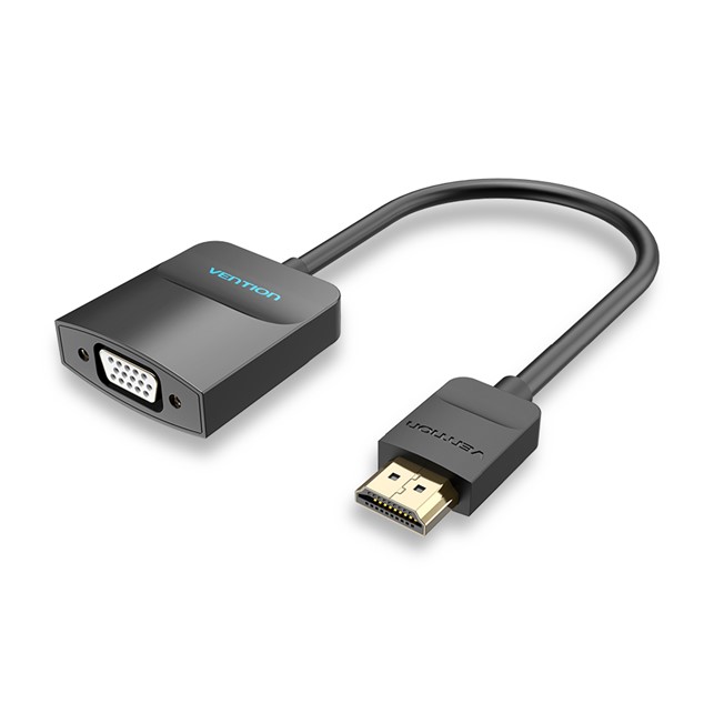 Vention HDMI to VGA Converter with Female Micro USB and Audio Port 0.15M Black