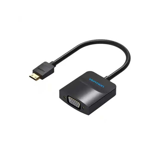 AGABB Vention Mini HDMI to VGA Converter with Female Micro USB and Audio Port 0.15M (AGABB) - Gambar 1