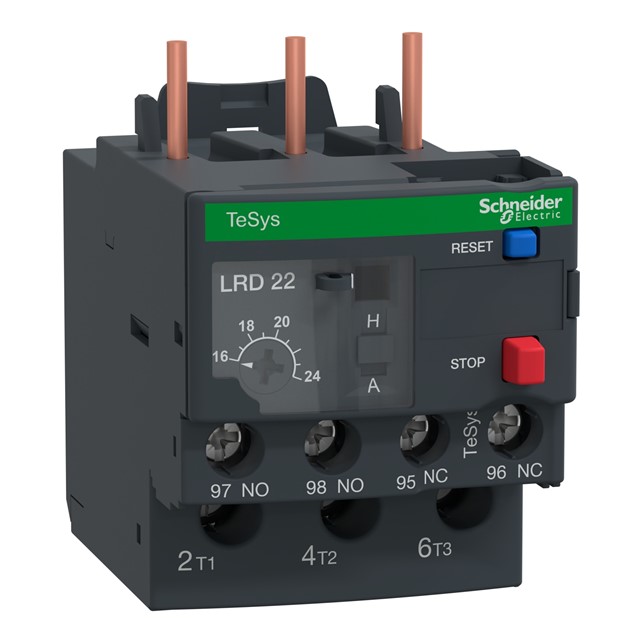 Schneider TeSys LRD thermal overload relays – 16…24 A – class 10A