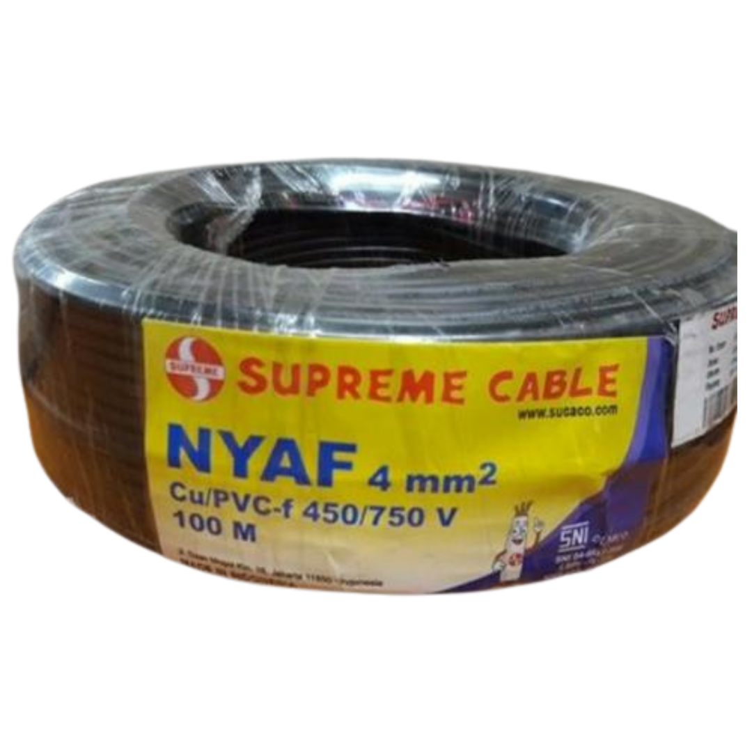 supreme nyaf 4 Kabel Supreme CU/PVC-f (NYAF) 4 mm2 (BK) 450/750 V - Gambar 1